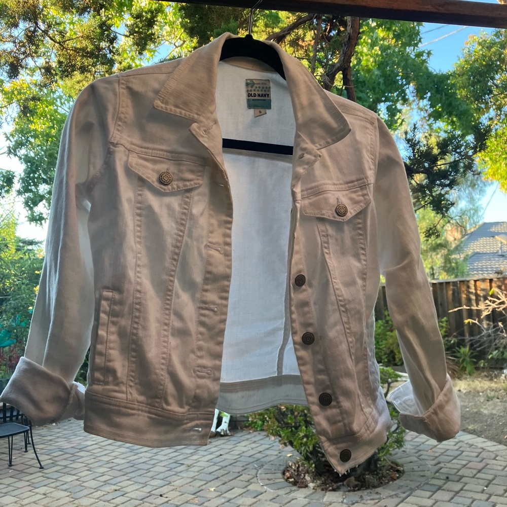 Girl’s White Denim Jacket